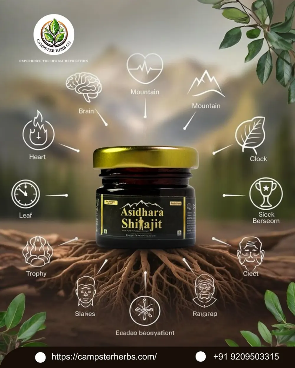 Herbal product branding social media creative